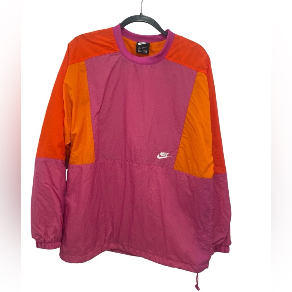 Nike Oversized Pullover Crew Neck Colorblock Wind… - image 1